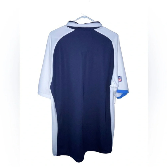 Tennessee Titans Polo NFL Men Large Blue White Short Sleeve Embroidered Reebok - Picture 3 of 7